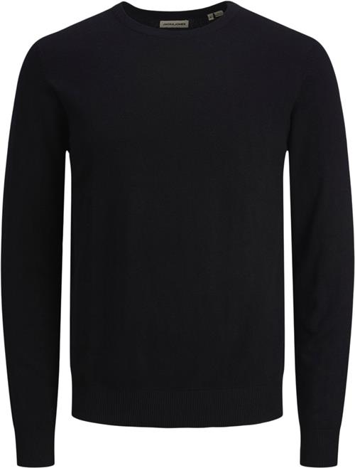 Jack & Jones Jjeemil Knit Crew Neck Noos Mand Sort Sweaters Str S - hos Magasin