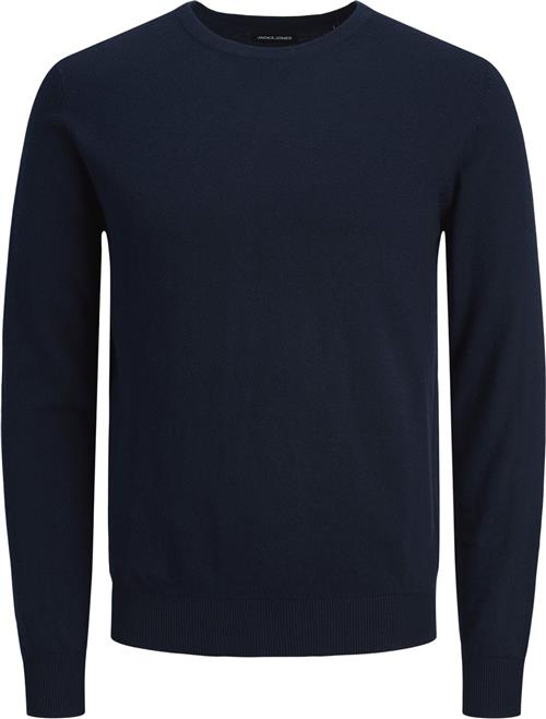 Se Jack & Jones Jjeemil Knit Crew Neck Noos Mand Blå Sweaters Str XXL - hos Magasin ved Magasin