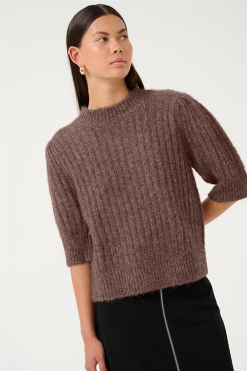 Karen by Simonsen Kbroma Pullover Kvinde Plum Truffle Sweaters Str L - hos Magasin