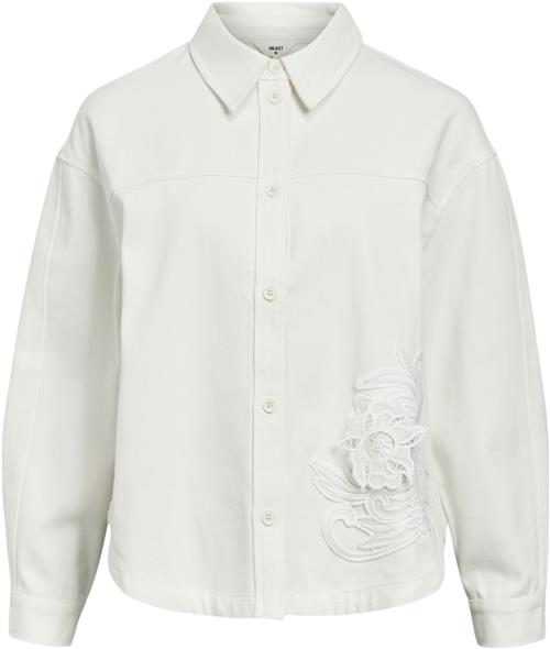 Object Objnate LO L/S Shirt CC1 AW Kvinde White Sand Langærmede Skjorter Str 42 - hos Magasin