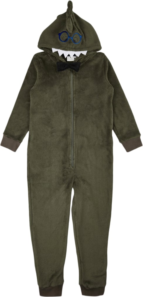 The New Tnisak Jumpsuit Str 3/4 Y Drenge - Dusty Olive Heldragter Polyester hos Magasin