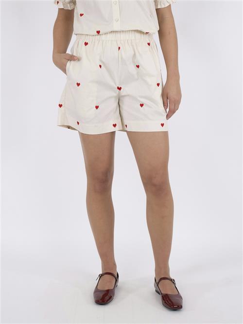 Se Neo Noir Sakuri Hearts Shorts Kvinde Creme Casual Shorts Str 36 - hos Magasin ved Magasin