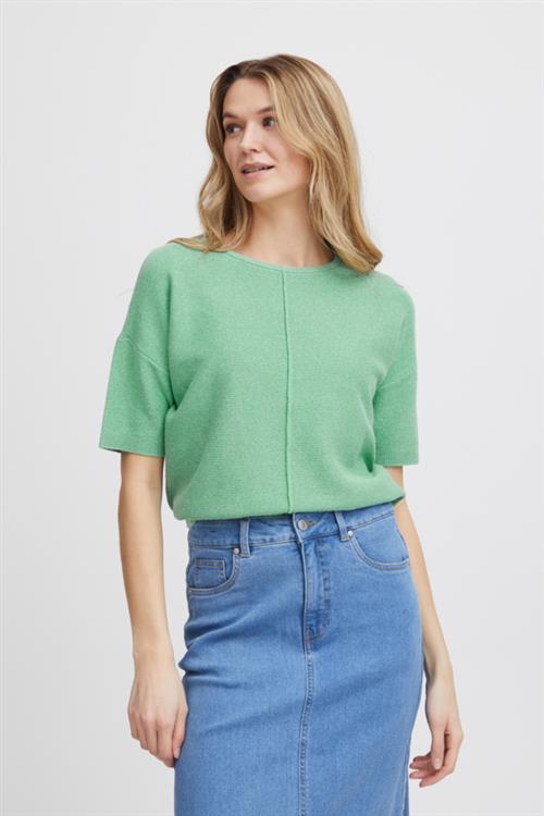 Fransa Frsinne PU 3 Kvinde Malachite Green Kortærmet Strik Loose Fit Str XS - hos Magasin