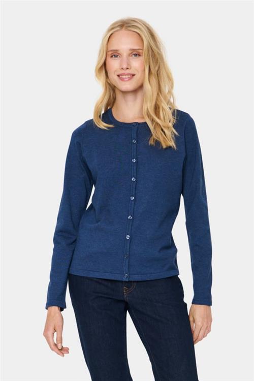 Se Saint Tropez A8661, Milasz Rneck Cardigan Kvinde Titan Melange Cardigans Classic Fit Str XXL - hos Magasin ved Magasin