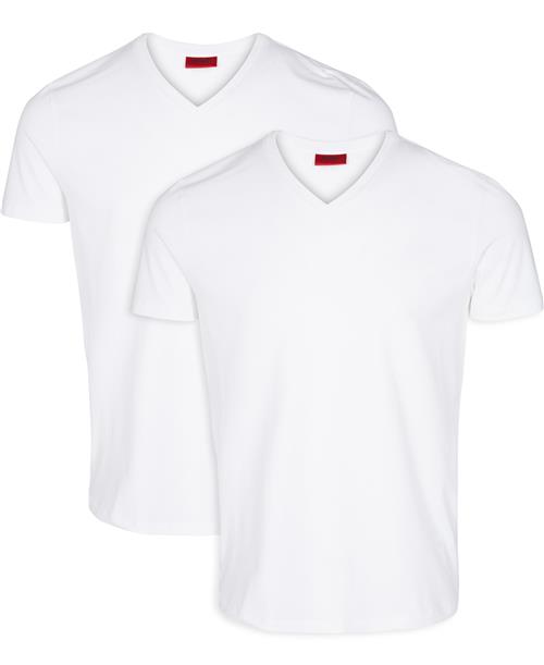 Se HUGO Hugov 10194355 Mand Hvid Kortærmede T-shirts Slim Fit Str M - hos Magasin ved Magasin