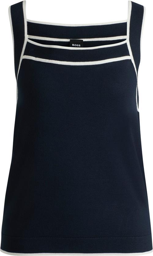 Se BOSS Flimi Kvinde Dark Blue Tanktoppe Str XL - hos Magasin ved Magasin