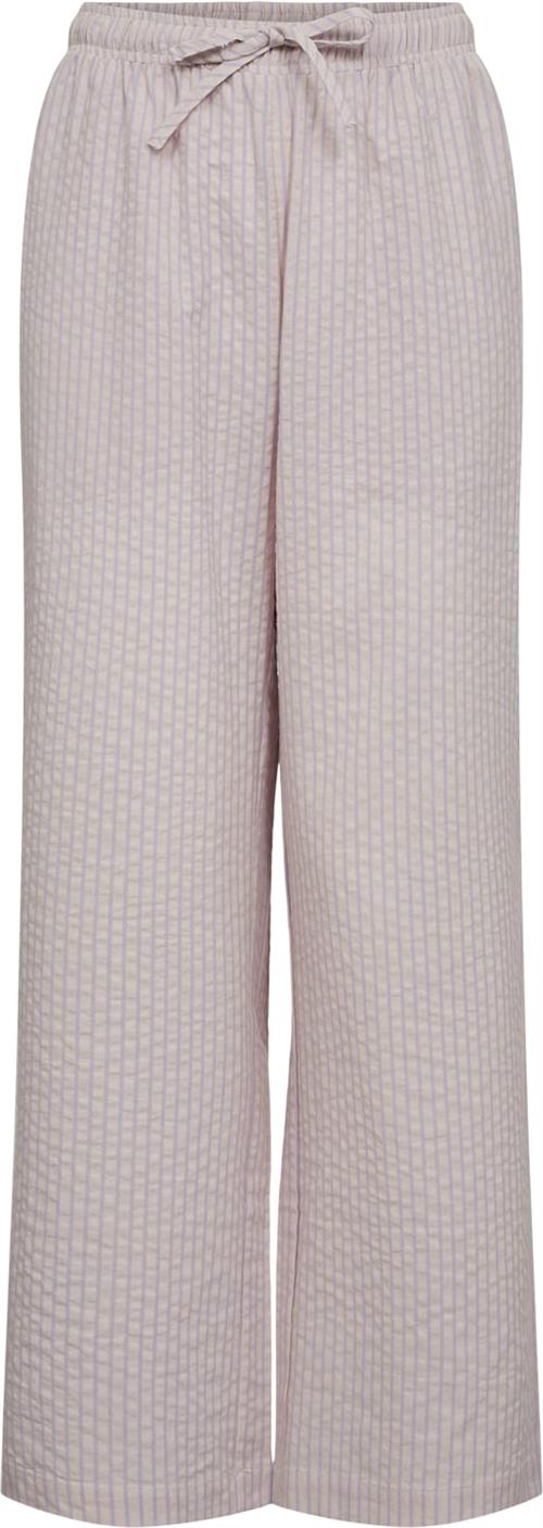 Se Sofie Schnoor Trousers Str 12 år / 152 cm - Lavender Striped Bukser hos Magasin ved Magasin