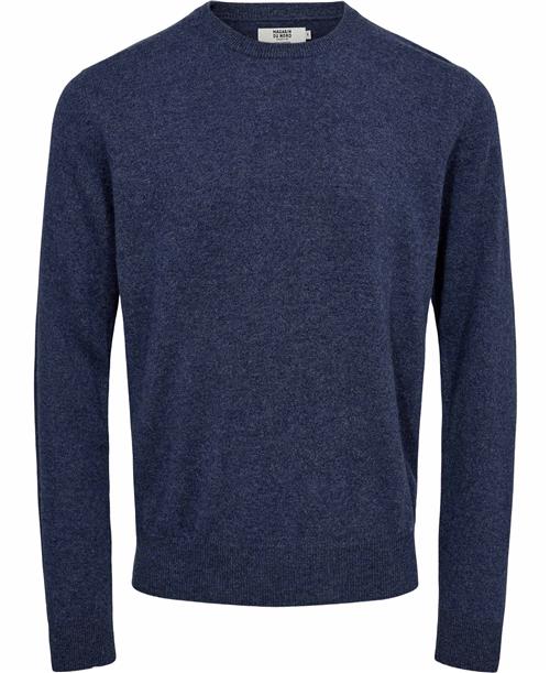 Magasin du Nord Collection Magasin Mads 2 100 Cashmere Mand Dark Blue Melange Sweaters Str L Cashmere