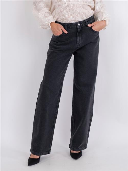 Neo Noir Simona D Pants Kvinde Black Straight Jeans Str 34 - Denim hos Magasin