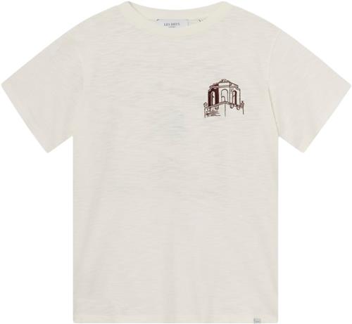 Les Deux Hotel Tshirt Mand Light Ivory/dark Burgundy Kortærmede T-shirts Str XL - hos Magasin