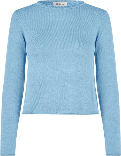 Modström Ivonnemd Oneck Kvinde Baby Blue Sweaters Str XL - hos Magasin