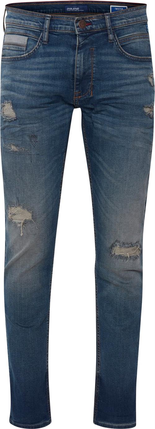 Blend Twister fit Mand Denim Middle Blue Jeans Regular Fit Str 31/34 - hos Magasin