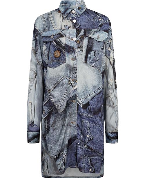 Se Mo5ch1no jeans Jacket Kvinde Fantasy Print Only One Colour Overgangsjakker Str 40 - hos Magasin ved Magasin