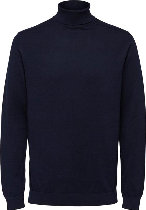 Se Selected Homme Slhberg Roll Neck B Noos Mand Blå Turtlenecks Str XL - hos Magasin ved Magasin