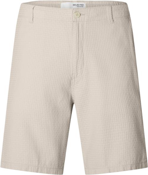 Se Selected Homme Slhregularwest Shorts Camp Mand Oatmeal/waffel Chino Shorts Regular Fit Str M - hos Magasin ved Magasin