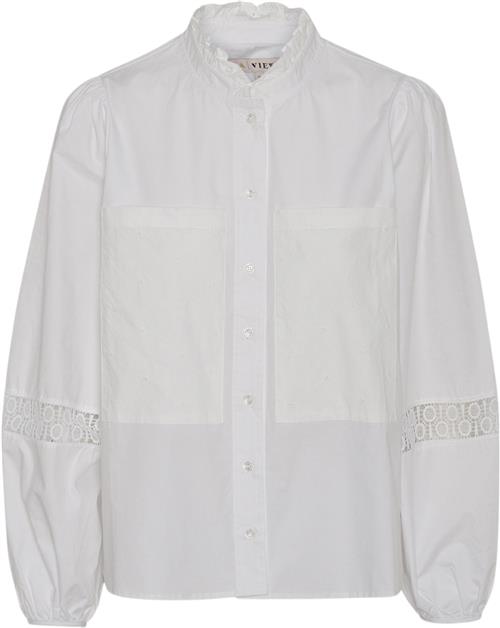 A-VIEW Tiffany Shirt Kvinde White Langærmede Skjorter Str 38 - hos Magasin