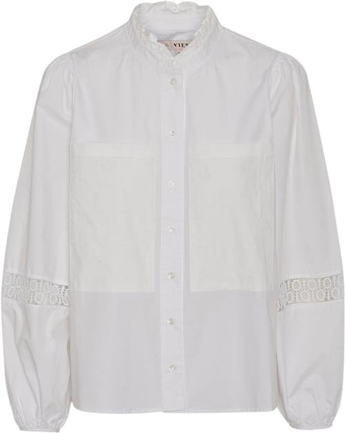 Se A-VIEW Tiffany Shirt Kvinde White Langærmede Skjorter Str 36 - hos Magasin ved Magasin