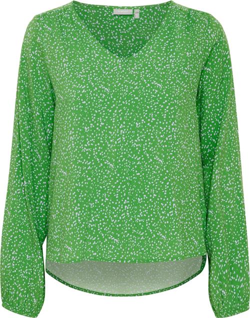 Fransa Frsilje BL 1 Kvinde Online Lime Aop So24 02d Langærmede Bluser Regular Fit Str XL - hos Magasin