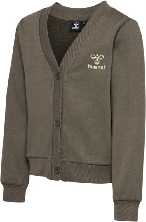 Hummel Hmltone Sweat Cardigan Str 4 år / 104 cm - Major Brown Sweatshirts hos Magasin