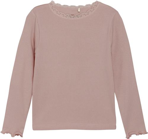 Huttelihut Tshirt LS Rib Str 92 - Fawn Langærmede T-shirts hos Magasin