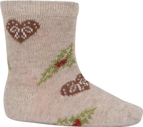 mpKids Christmas Socks Str 17/18 - Beige Melange Strømper hos Magasin