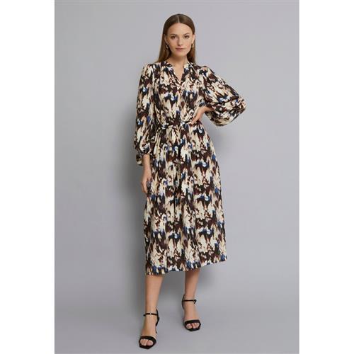 Minus Mscassandra Midi Dress Kvinde Madder Brown Print Midi Kjoler Str 40 - hos Magasin