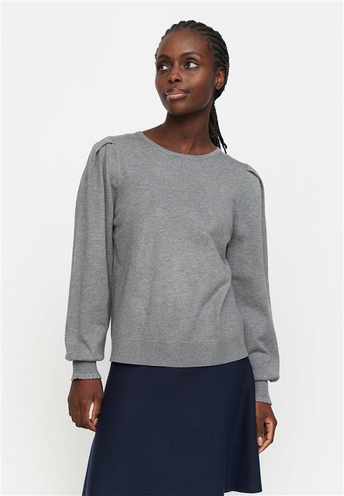 Se Soft Rebels Sranalia Knit Kvinde Medium Grey Melange Sweaters Str XL - hos Magasin ved Magasin