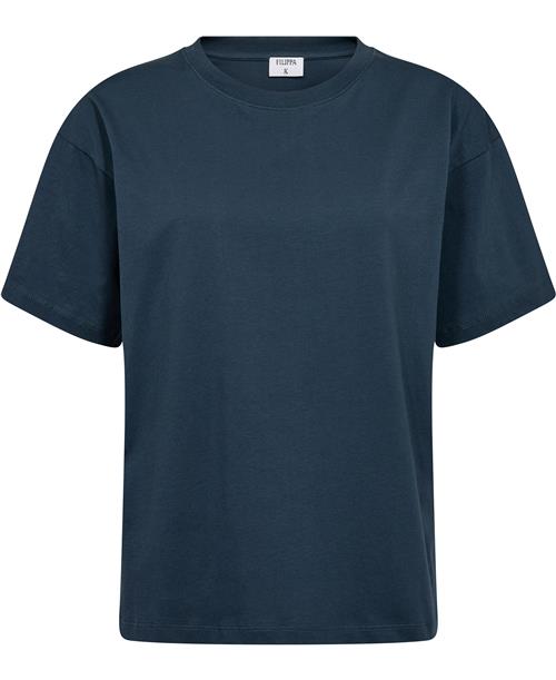 Filippa K Loose Fit Tee Kvinde Dawn Blue Kortærmede T-shirts Str L - hos Magasin