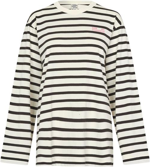 Baum und Pferdgarten Jeevana Kvinde Black Whisper Stripe Toppe Str L - hos Magasin