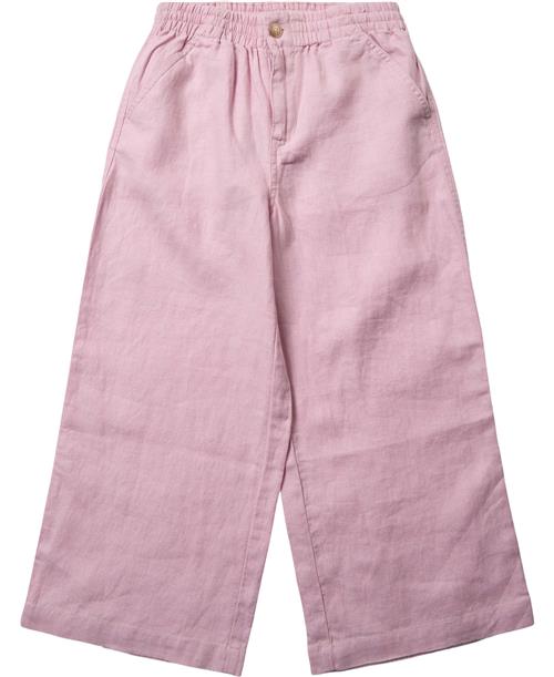 Polo Ralph Lauren Wideleg Linen Pant Str 12 / 12 år - Lyserød Bukser hos Magasin