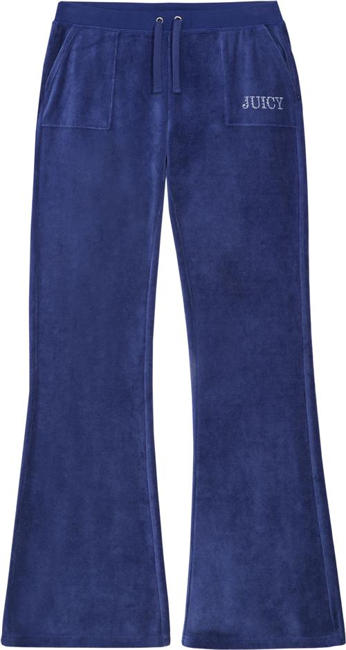 Juicy Couture Heritage Crown Caisa LOW Rise Pant Kvinde Blue Depths Bukser Str XS - Velour hos Magasin