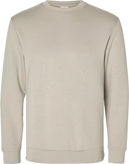 Se Selected Homme Slhemanuel Soft Crew Neck Sweat NOO Mand Pure Cashmere Sweatshirts Str S - hos Magasin ved Magasin