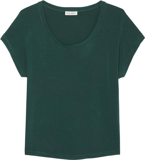 Se Marc O’Polo Tshirt, Short Sleeve, Deep Round n Kvinde Midnight Pine Kortærmede T-shirts Str XS - hos Magasin ved Magasin