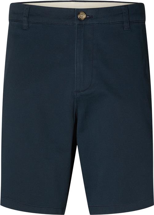 Se Selected Homme Slhregular Bill Flex Shorts Noos Mand Mørkeblå Chino Shorts Regular Fit Str S - Bomuld hos Magasin ved Magasin