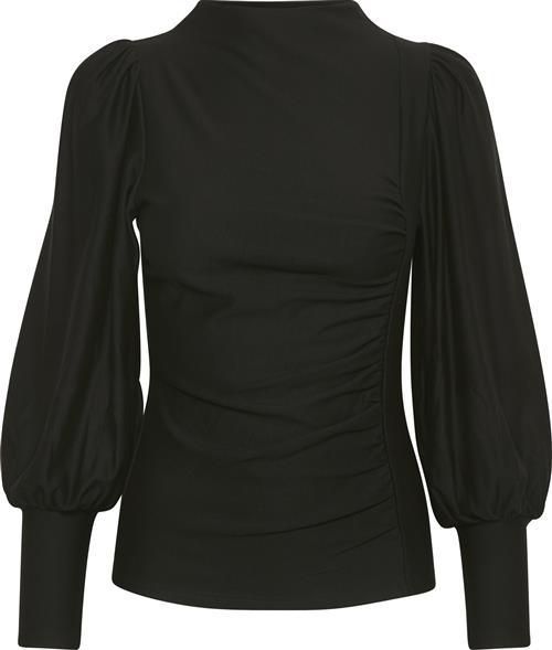 Gestuz Rifagz Puff Blouse Kvinde Black Langærmede Bluser Str XS - hos Magasin