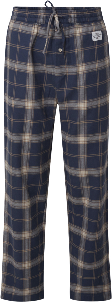 Lexington Konrad Organic Cotton Checked Flannel Pajama Pants L - Natbukser hos Magasin