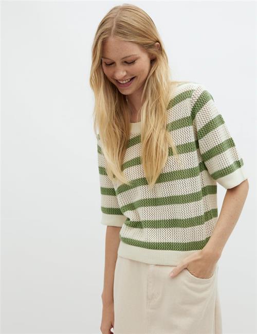 Se mbyM Nealem Kvinde Green Sugar Stripe Sweaters Str S - hos Magasin ved Magasin