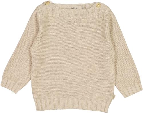 Wheat Strik Pullover Mingo Str 80/12m - Fossil Strik Bomuld hos Magasin