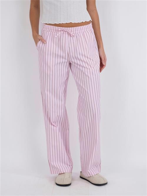 Neo Noir Sonar Multi Stripe Pants Kvinde Light Pink Bukser Med Lige Ben Str 44 - hos Magasin