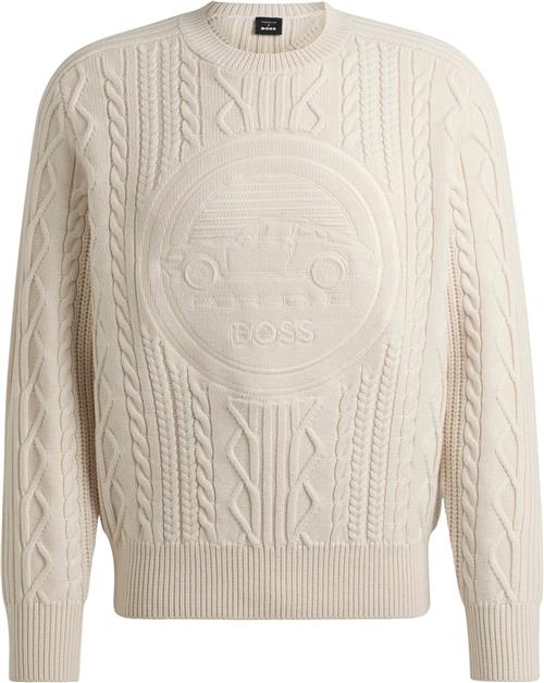 Se BOSS Cdionel_PS Mand Open White Sweaters Str XL - hos Magasin ved Magasin