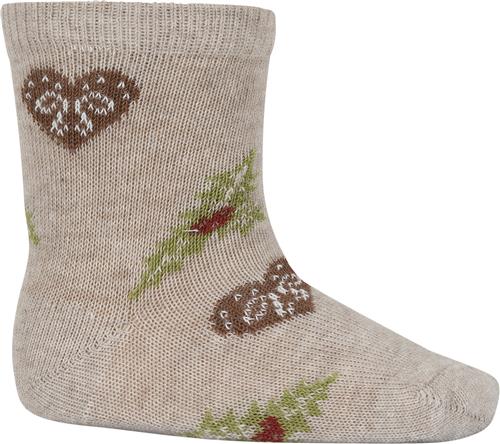 Se mpKids Christmas Socks Str 19/21 - Beige Melange Strømper hos Magasin ved Magasin