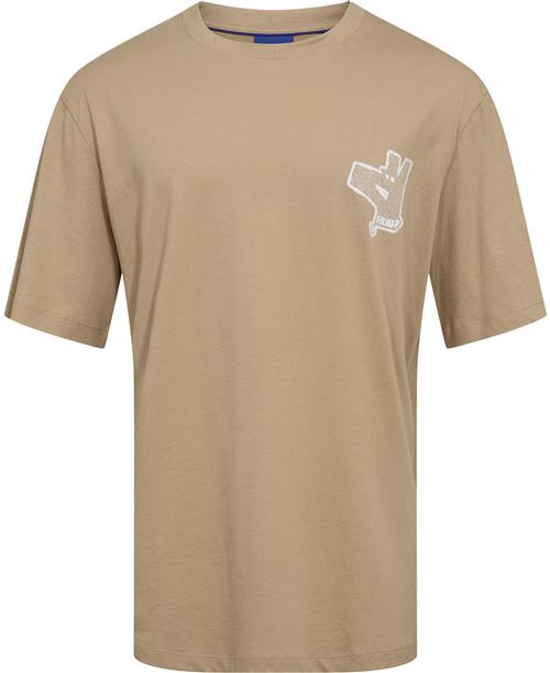 HUGO Nalumero Mand Medium Beige Kortærmede T-shirts Str M - hos Magasin