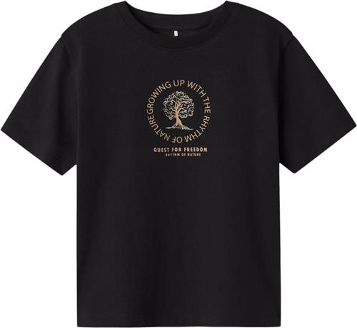 Name It Nkmnakabbo SS Nreg Heavy TOP Str 116 - Blå Kortærmede T-shirts hos Magasin