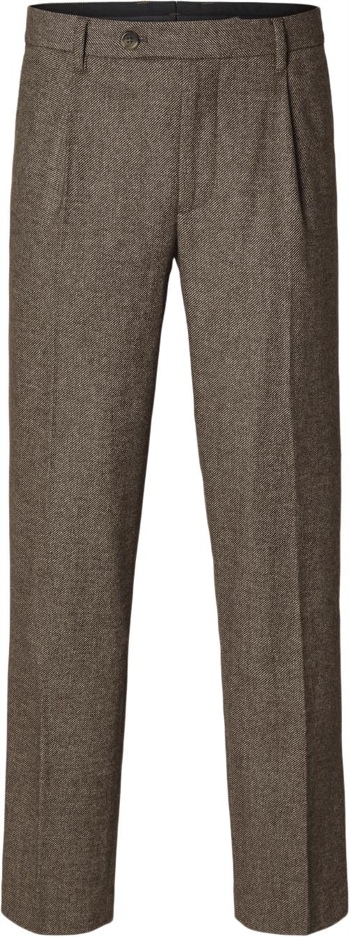 Selected Homme Slh196straight Alberto Wool Pant Mand Demitasse/w. Twill Habitbukser Regular Fit Str "34/""34" - hos Magasin