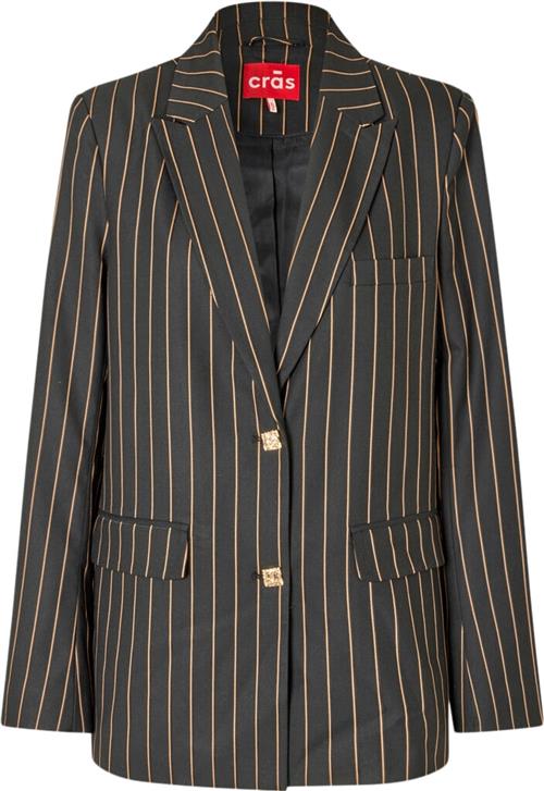 Cras Dianacras Blazer Kvinde Camel Pinstripe Blazere Str 40 - hos Magasin