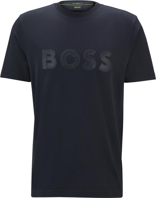 BOSS Tee Jagged 1 Mand Navy Kortærmede T-shirts Str XXXL - hos Magasin