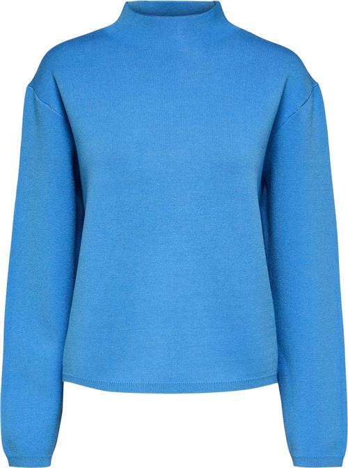 Selected Femme Slfmerle Cali LS Knit Highneck Noos Kvinde Ultramarine Rullekraver Str M - hos Magasin