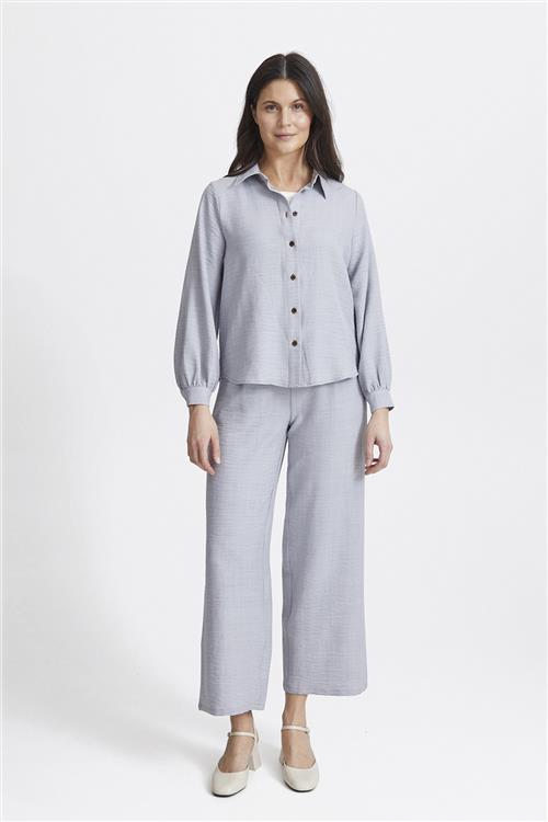 Fransa Fxdenisa SH 1 Kvinde Harbor Mist Mix Langærmede Skjorter Regular Fit Str XL - hos Magasin