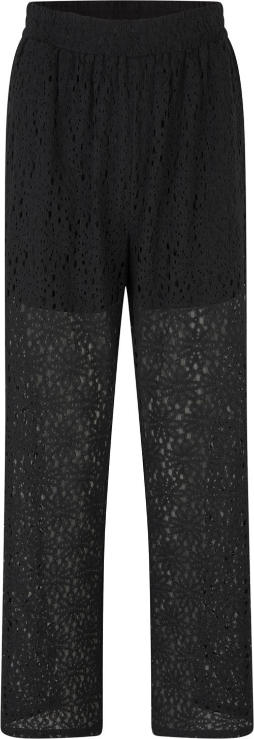 Se Rosemunde Lace Trousers Kvinde Sort Bukser Med Lige Ben Str 44 - hos Magasin ved Magasin