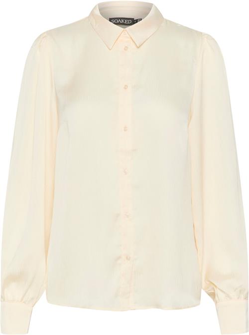 Soaked in Luxury Slparis Shirt LS Kvinde Whisper White Langærmede Skjorter Classic Fit Str L - hos Magasin